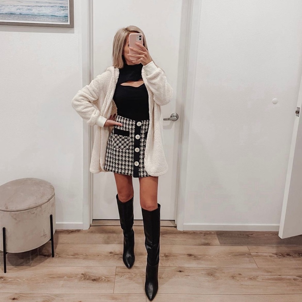 Zara Plaid Mini Skirt